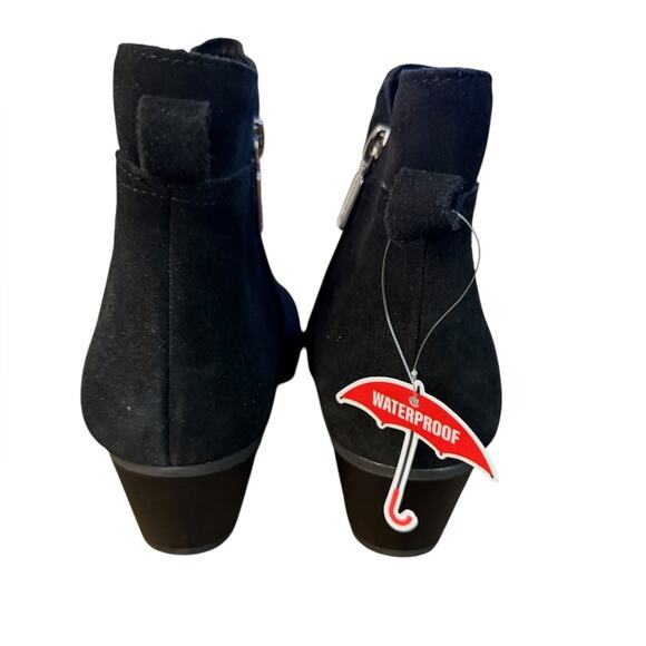 NWOT Blondo Verena Side Zip Black Waterproof Suede Booties – Sz 8.5M - Picture 9 of 10